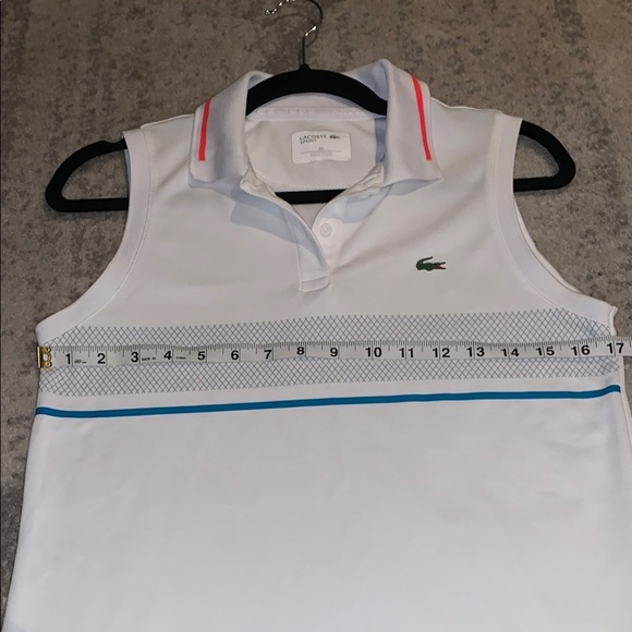 Lacoste White Polo with Red and Blue Details - Picture 6 of 8